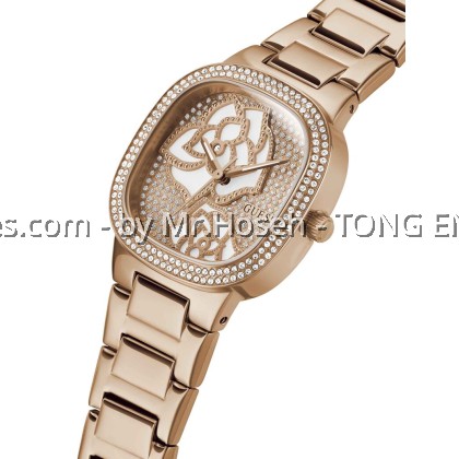 GUESS Rose Bud Rose Gold Tone Square Ladies Watch 32mm GW0544l4 GUESS Rose Bud Rose Gold Tone Square Ladies Watch 32mm GW0544l4