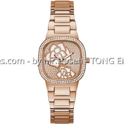 GUESS Rose Bud Rose Gold Tone Square Ladies Watch 32mm GW0544l4 GUESS Rose Bud Rose Gold Tone Square Ladies Watch 32mm GW0544l4