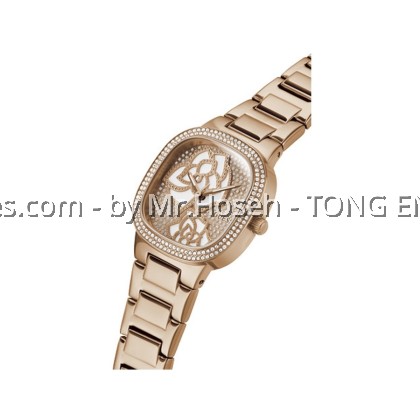 GUESS Rose Bud Rose Gold Tone Square Ladies Watch 32mm GW0544l4 GUESS Rose Bud Rose Gold Tone Square Ladies Watch 32mm GW0544l4