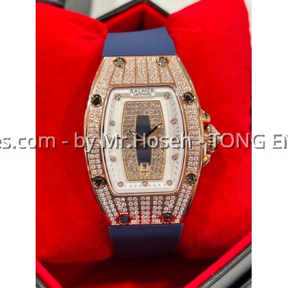 Balmer Tonneau Red Lips Crystal Ladies Quartz Watch 5135L RG-5