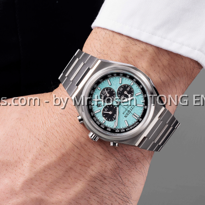Citizen Zenshin Eco-Drive Super Titanium Panda Chronograph Watch CA4610-85M