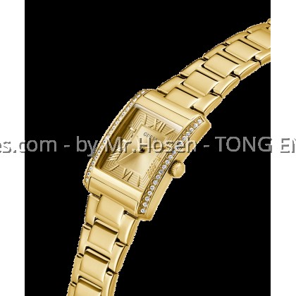 GUESS Ladies Tank Gold Tone Analog 27mm Watch  GW0874L4