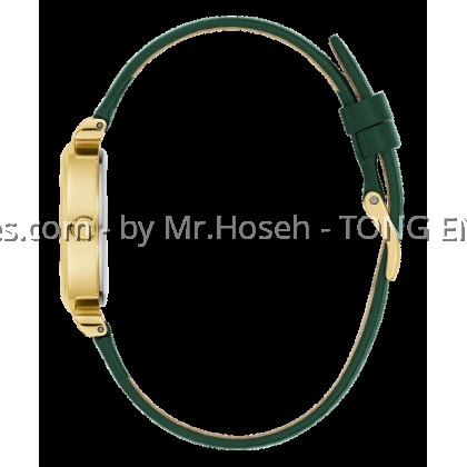GUESS Ladies Green Gold Tone Analog 28mm Watch GW0614L4