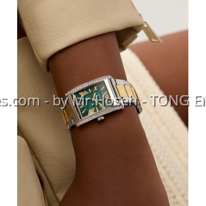 GUESS Tank Ladies 2-Tone Silver Tone Analog 27mm Watch G0874L2 GUESS Tank Ladies 2-Tone Silver Tone Analog 27mm Watch G0874L2