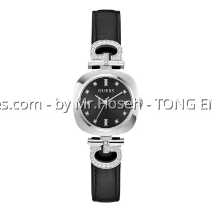 GUESS Ladies Black Silver Tone Analog 28mm Watch GW0938L1 GUESS Ladies Black Silver Tone Analog 28mm Watch GW0938L1