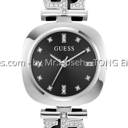 GUESS Ladies Black Silver Tone Analog 28mm Watch GW0938L1 GUESS Ladies Black Silver Tone Analog 28mm Watch GW0938L1