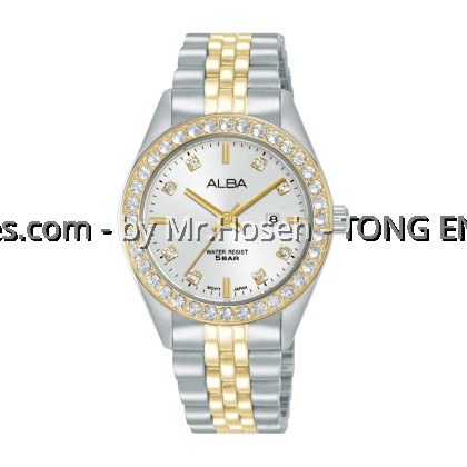 Alba Fashion Crystal Bezel Two-Tone Ladies' Quartz AH7FD8X1 Alba Fashion Crystal Bezel Two-Tone Ladies' Quartz AH7FD8X1