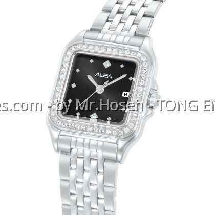 Alba Fashion Crystal Bezel Rectangle Ladies' Quartz AH7FE9X1 Alba Fashion Crystal Bezel Rectangle Ladies' Quartz AH7FE9X1