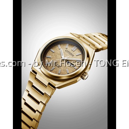 Citizen Zenshin Eco-Drive Super Titanium Day-Date Gold Watch AW0132-55P